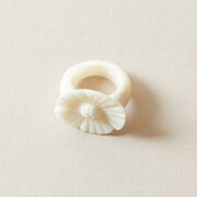 Tagua seed flower ring